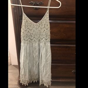 Junior size medium sage boho style dress